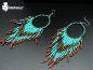 Preview: bohemian mandala glas earrings, boho, dreadlock jewelry, earrings for dreadheads, festival jewelry, jewelry for hippie, hip jewelry, native jewelry, indian jewelry, gypsy jewelry, goa jewelry, gypsy earrings, goa earrings